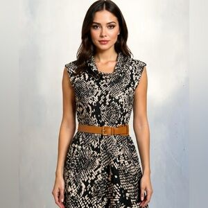 Michael Kors Black and Tan snake print Dress
